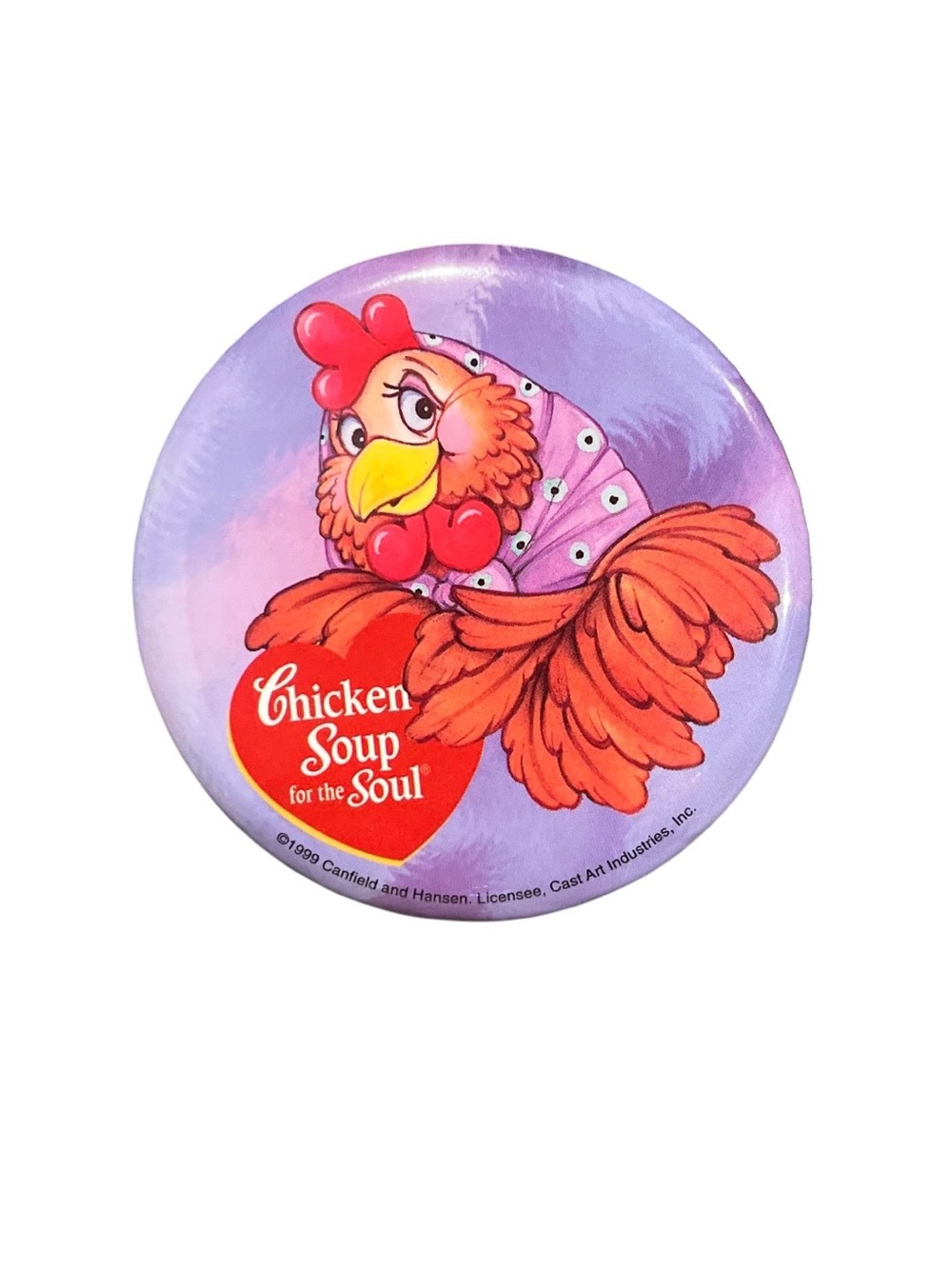 Vintage Chicken Soup For The Soul Pinback Button Promo Collectible Canfield